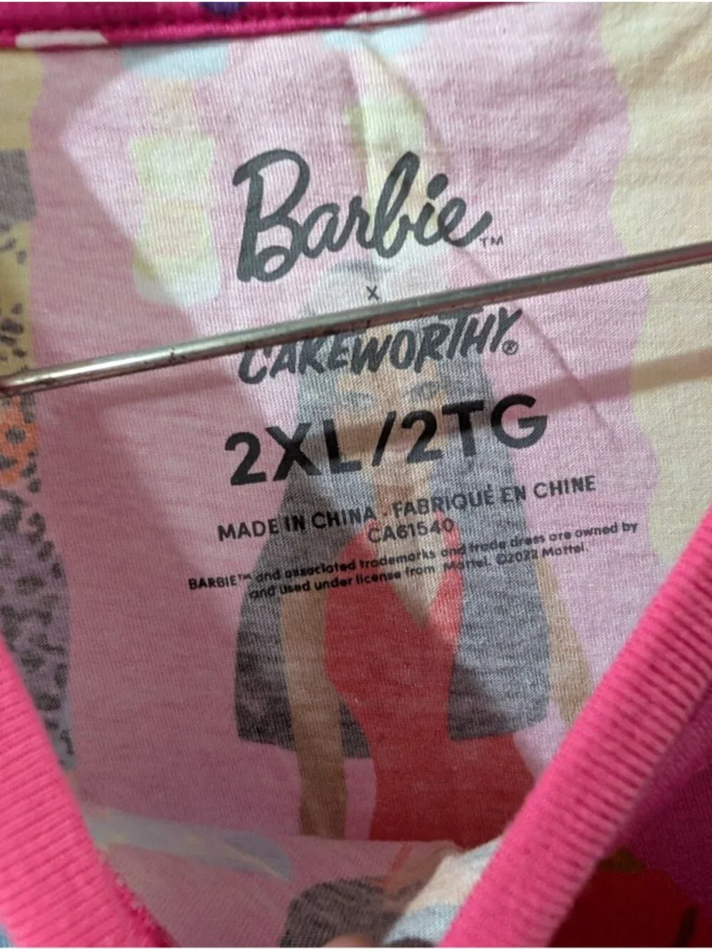Barbie x Cakeworthy T-Shirt w/ Retro Barbie Doll Print 2XL Mattel NWOT